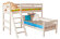 Угловая кровать Соня с наклонной лестницей вариант 8 Белая