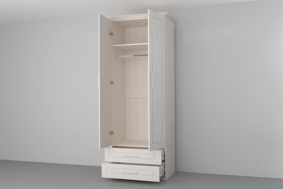 Шкаф 2-х дверный Аллегро 9 МДФ Ромб с карнизом