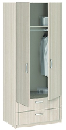 Шкаф для одежды 2-х дверный Лотос 5.28