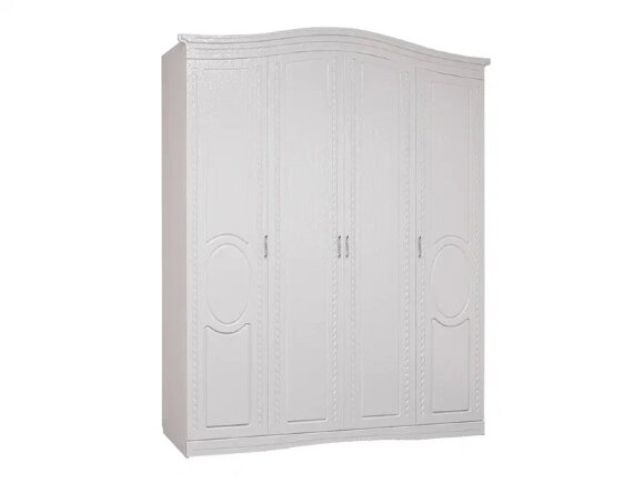 Шкаф 4-х дверный М-1 Гертруда Белая лиственница/Ясень жемчужный