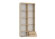 Шкаф 2-х дверный со стеклом и двумя ящиками ПАЛЕРМО 6-87002