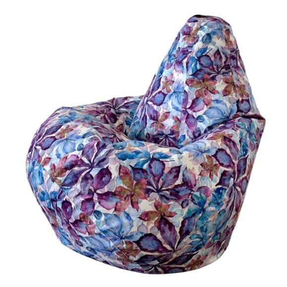 Кресло-мешок Груша Цветы Фиолетовые
